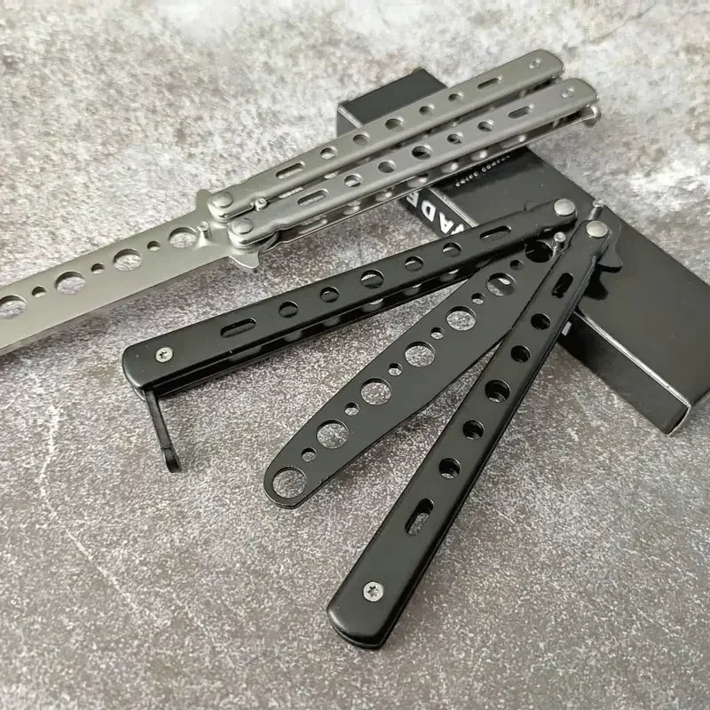 Portable Folding Butterfly Knife Trainer Stainless Steel Pocket Practice Training Tool for Outdoor Games Hand Movements