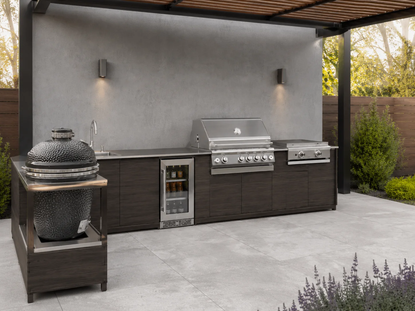 2026 New Arrival L Shaped Weather Resistant 304 Stainless Steel Outdoor BBQ RTA Modular Outdoor Kitchen Cabinets