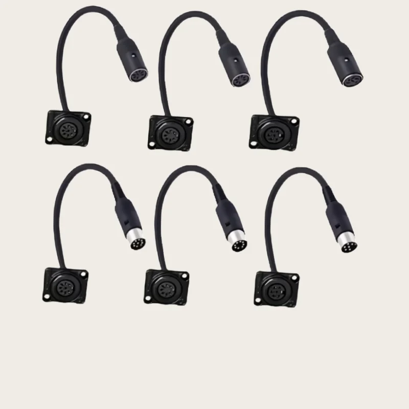 D-Type XLR Male Panel Mount to XLR Male/Female Connector Pass Through Cable,5/6/7/8 Pin Mic XLR Feed/Pass Thru Converter