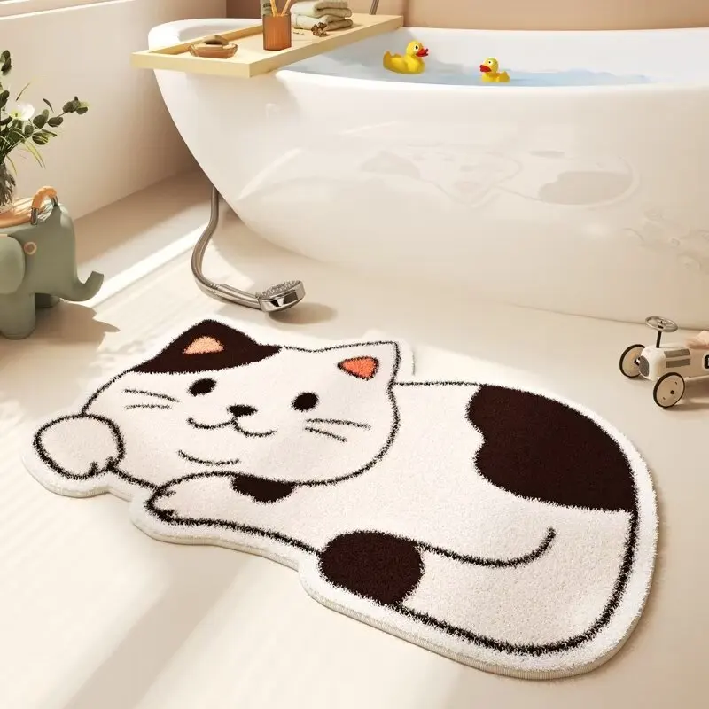

Cute cartoon imitation cashmere floor mat, kitchen anti slip floor mat, bathroom absorbent floor mat, toilet door mat