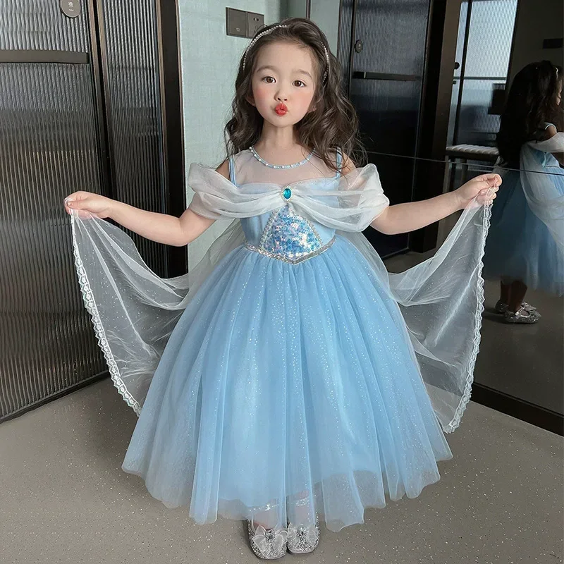 فستان صيفي فتاة هدية عيد ميلاد تأثيري حلي ملابس الأطفال الباليه Vestidos حفلة الزي الفتيات فساتين الأميرة رداء fille