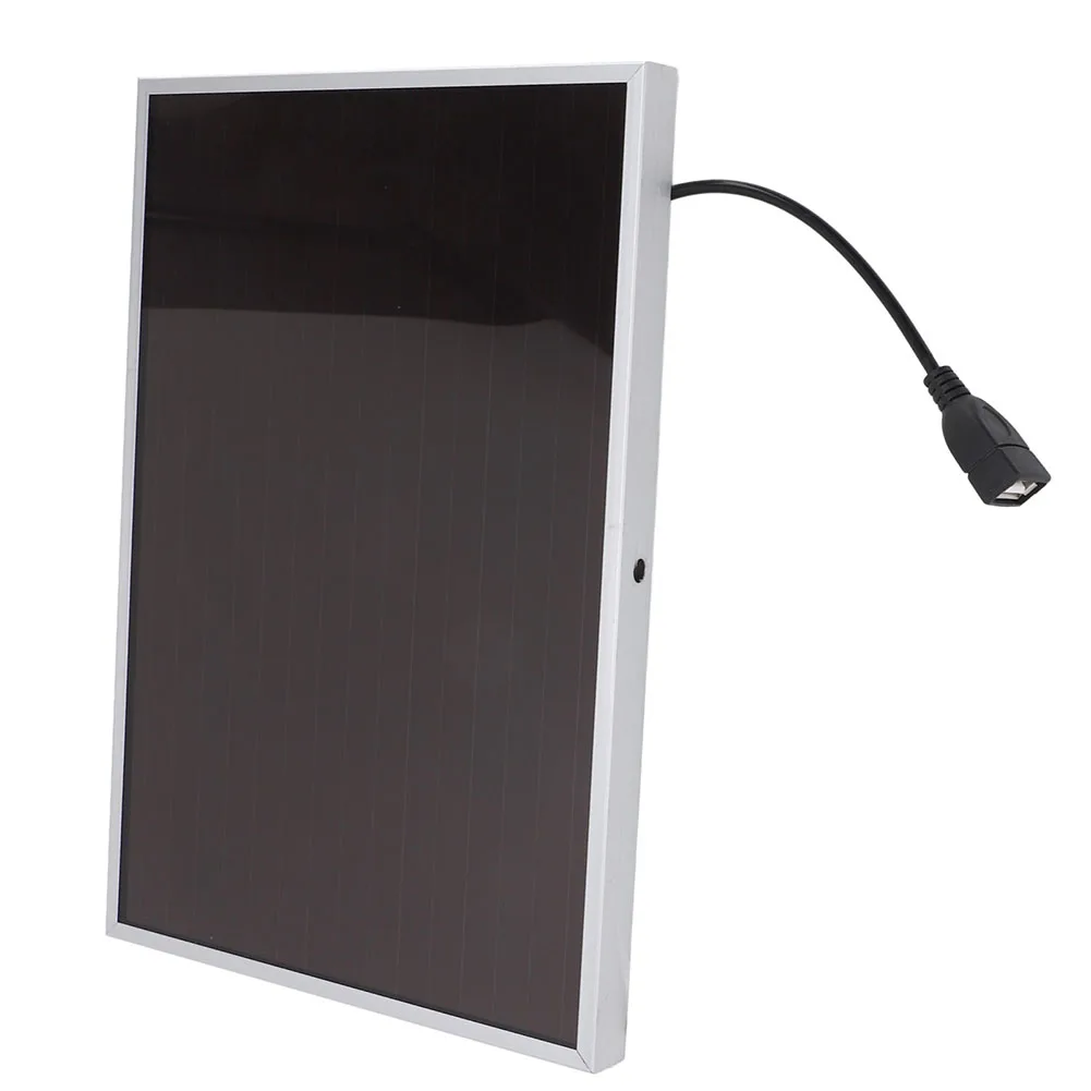 High Efficiency Solar Charger Waterproof Charger Waterproof Panel Black Silver Portable Charger Standard USB Compatibility