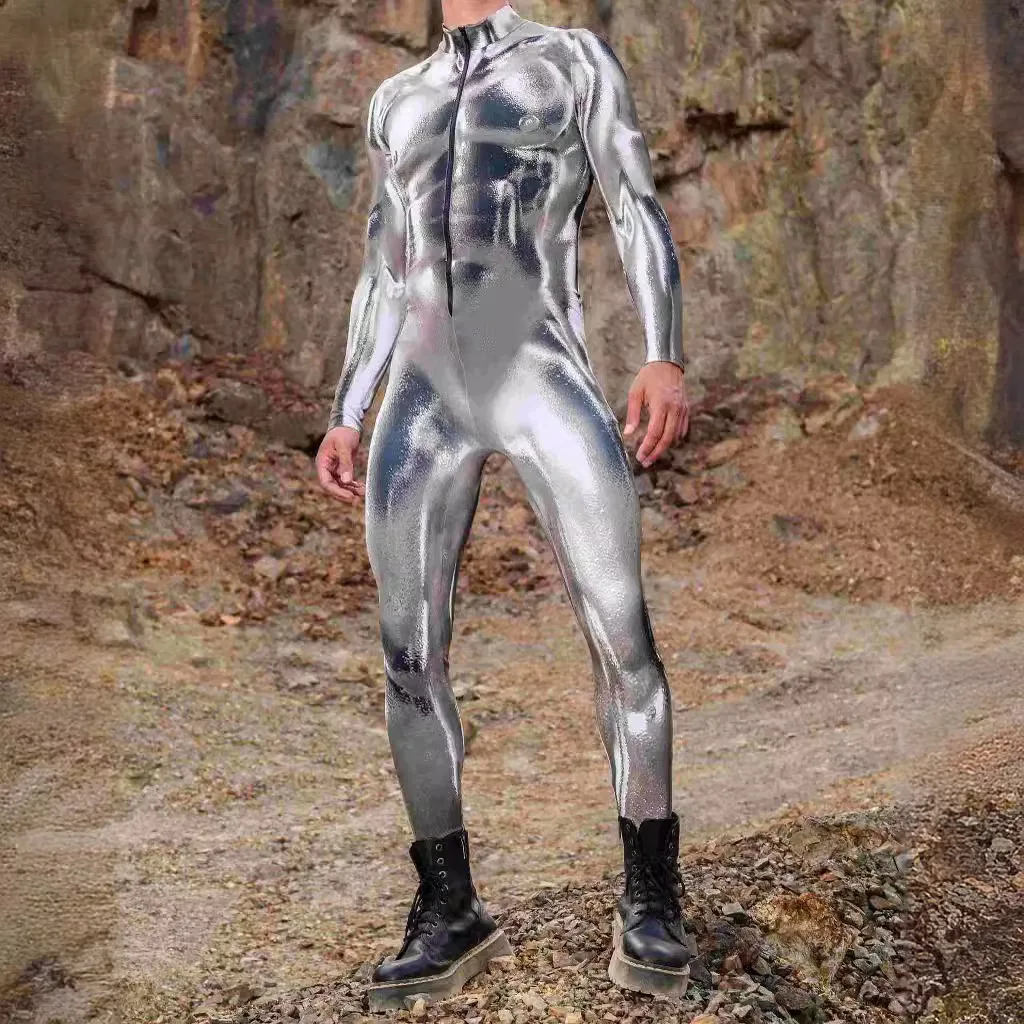 

Colorful 3D Print Bodysuit Cyber Punk Board Jumpsuit Halloween Party Carnival Cosplay Costume Performance Romper Zentai