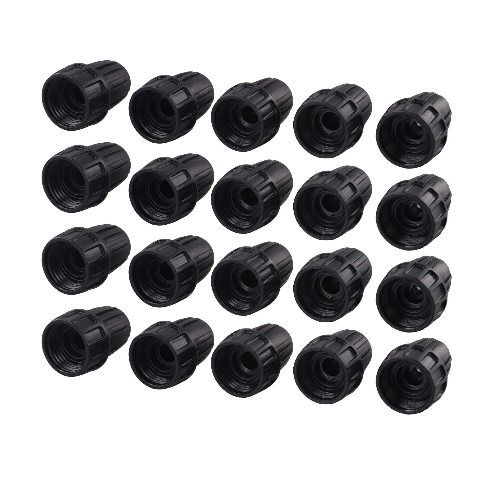 20 Count Plastic Irrigation Adapter 3/4 in Female Hose Thread to 1/2 in Barbed Drip Line for Outdoor Water Routing