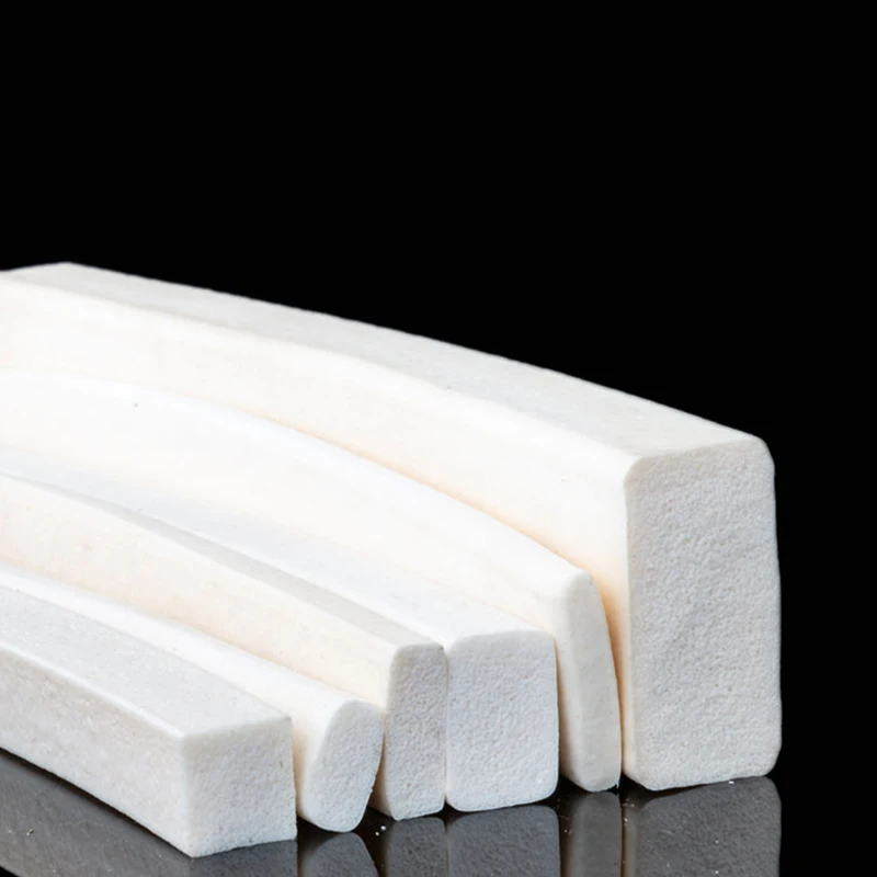 Silicone Foaming Sealing Strip White Square Silicone Foaming Sponge Sealing Strips Doors Windows Gasket image 3