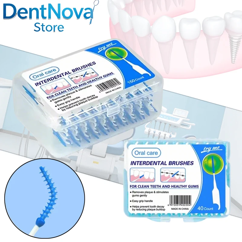 

Reusable Silicone Interdental Brushes Soft Dental Floss Picks for Gap Cleaning Sensitive Gums