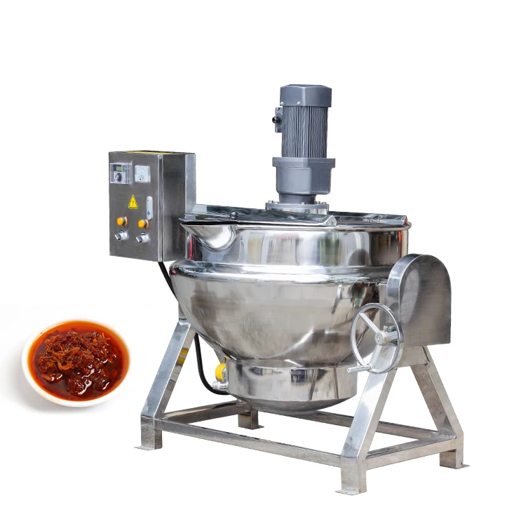 Industrial Jacketed Cooking Kettle Tomato Paste Soup Sugar Melting Machine Boiler Jacketed Kettle with Mixer