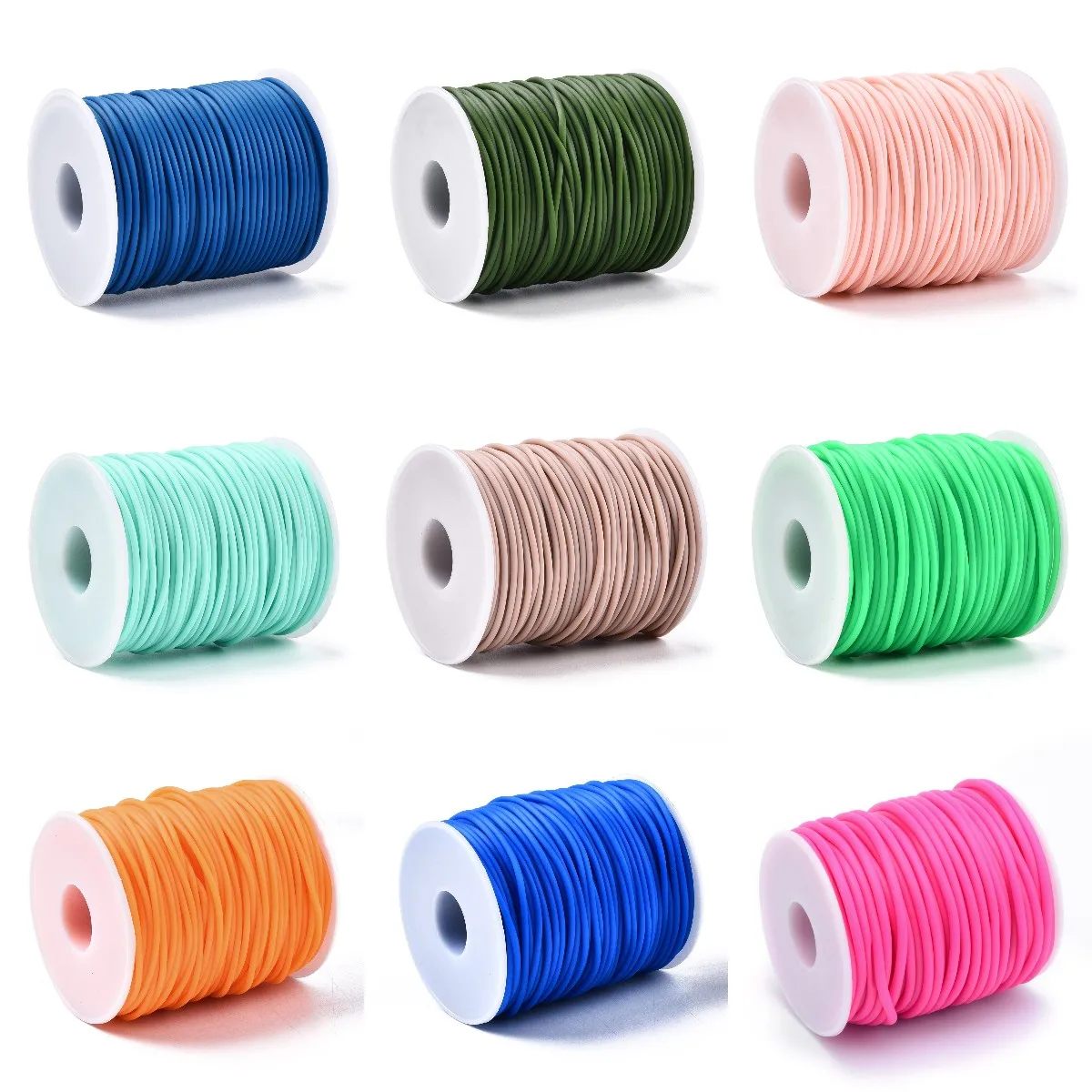 

2/3/4/5mm Hollow Pipe PVC Tubular Rubber Cord for Jewelry Making DIY Multi-Colors about 50m/25m/15m/10m/roll