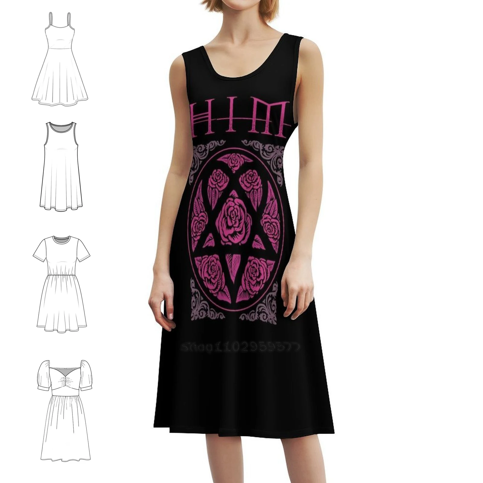 صورة جرافيك فنية على شكل قلب فستان مثير للإجازات للنساء على الشاطئ وحفلات أعياد الميلاد فستان قصير صورة جرافيك فنية على شكل قلب