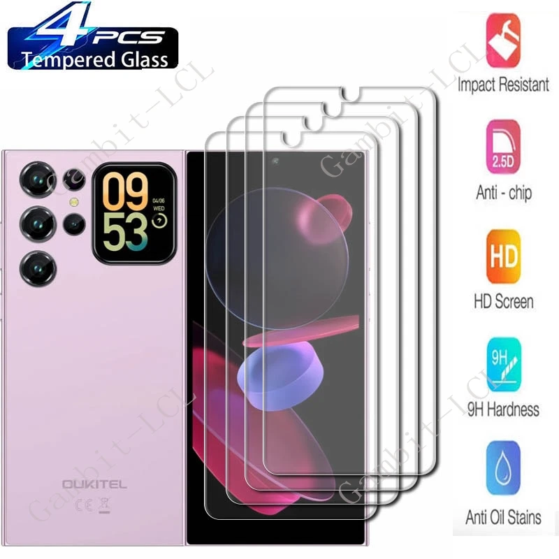 Защитная пленка из закаленного стекла для Oukitel C62 Pro, 4 шт., для OukitelC62Pro OukitelC62 C62Pro GT 6,88 дюйма, защитная пленка
