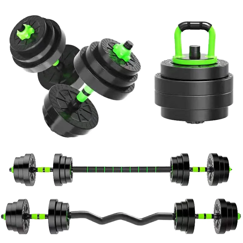 

Adjustable Home Gym Equipment 3-In-1 Dumbbell Barbell Kettlebell Set For Full Body Strength Training