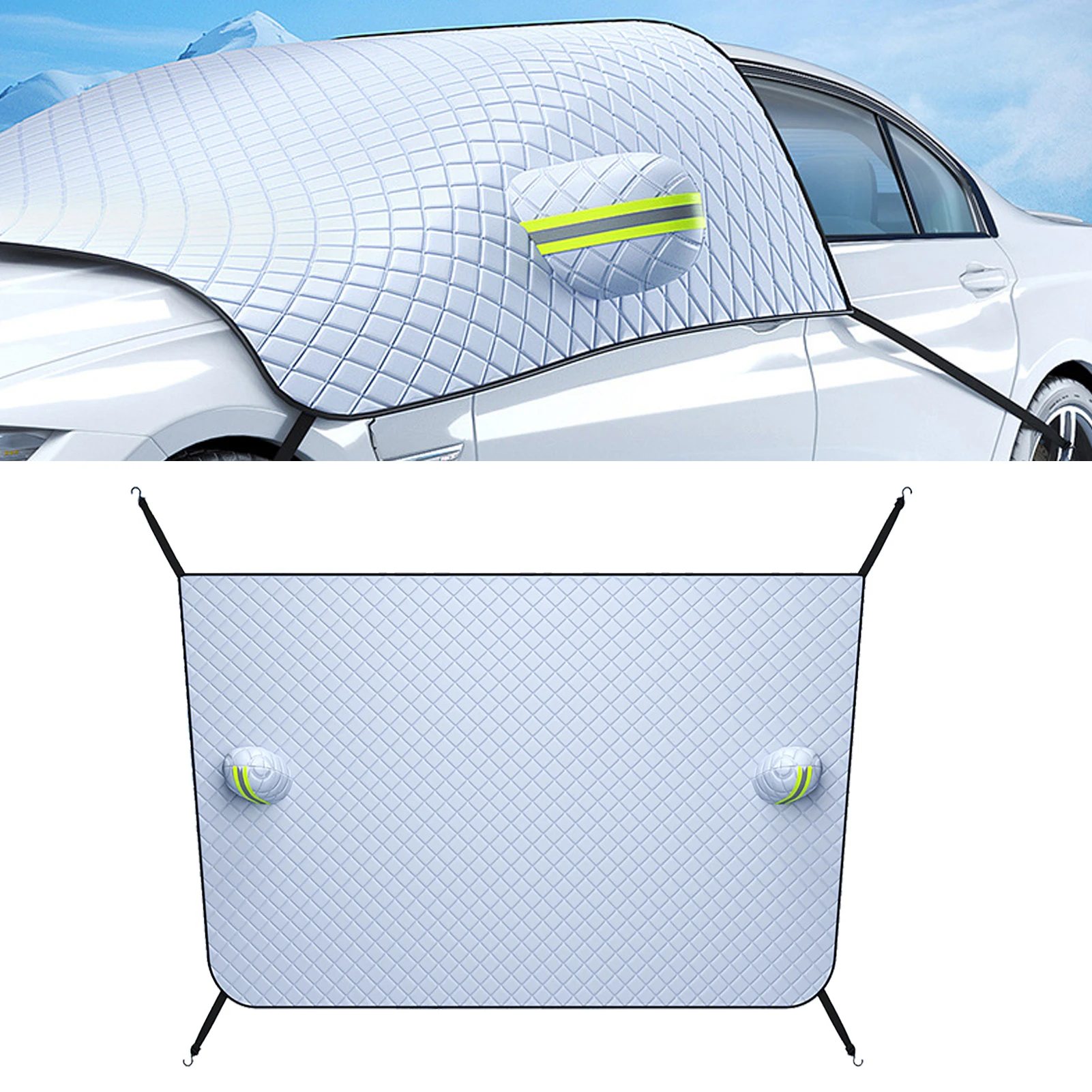 

Car Ice Snow Cover Portable Securely Fixed Side Mirror Snow Sunshade Cover Easy Installation for Vehicle