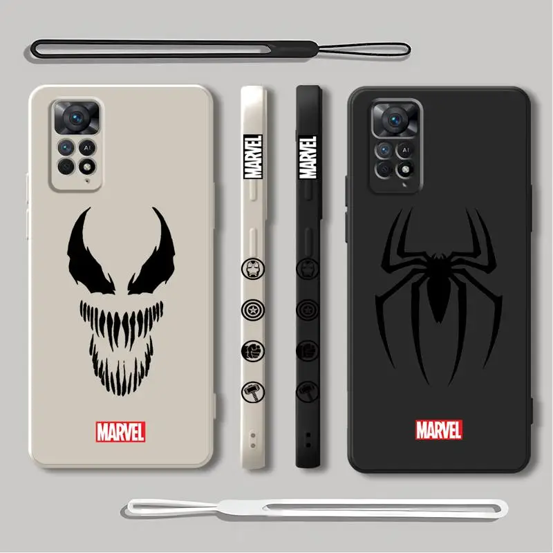 Marvel Avengers Hero Logo Phone Case for Redmi Note 9 10 Pro 8 9S 7 9T 12S 11S 11 Pro 5G 10 10T 12 Pro Plus Silicone Cover