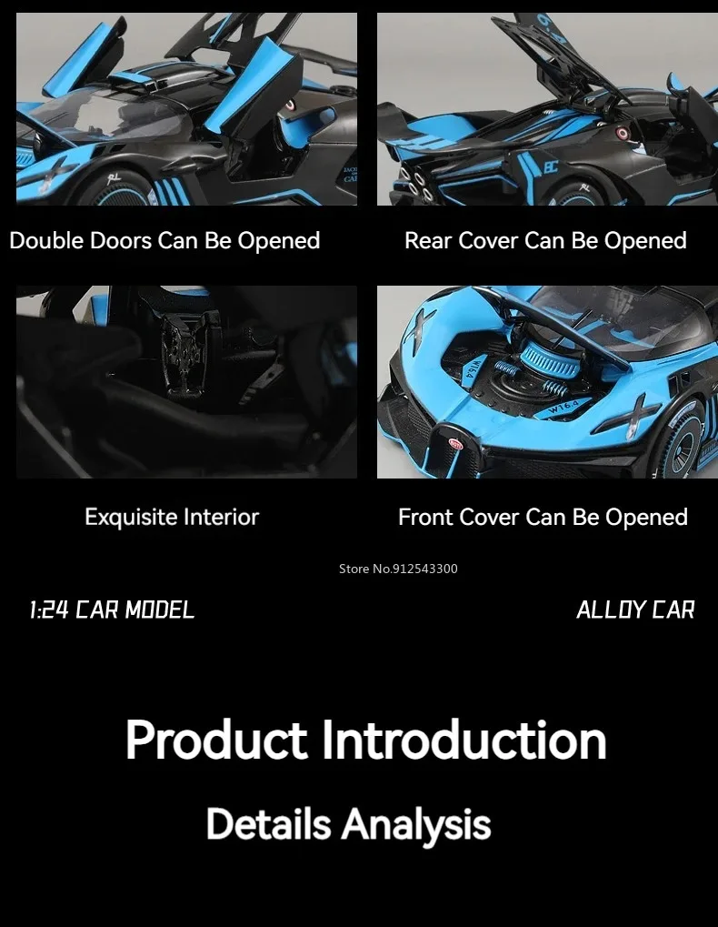 1:24 Batmobil Bolide Auto Modell Spielzeug Türen Geöffnet Stoßdämpfung Spray Sportwagen Modelle Sound Licht Spielzeug Geschenke für Jungen – Detail 18