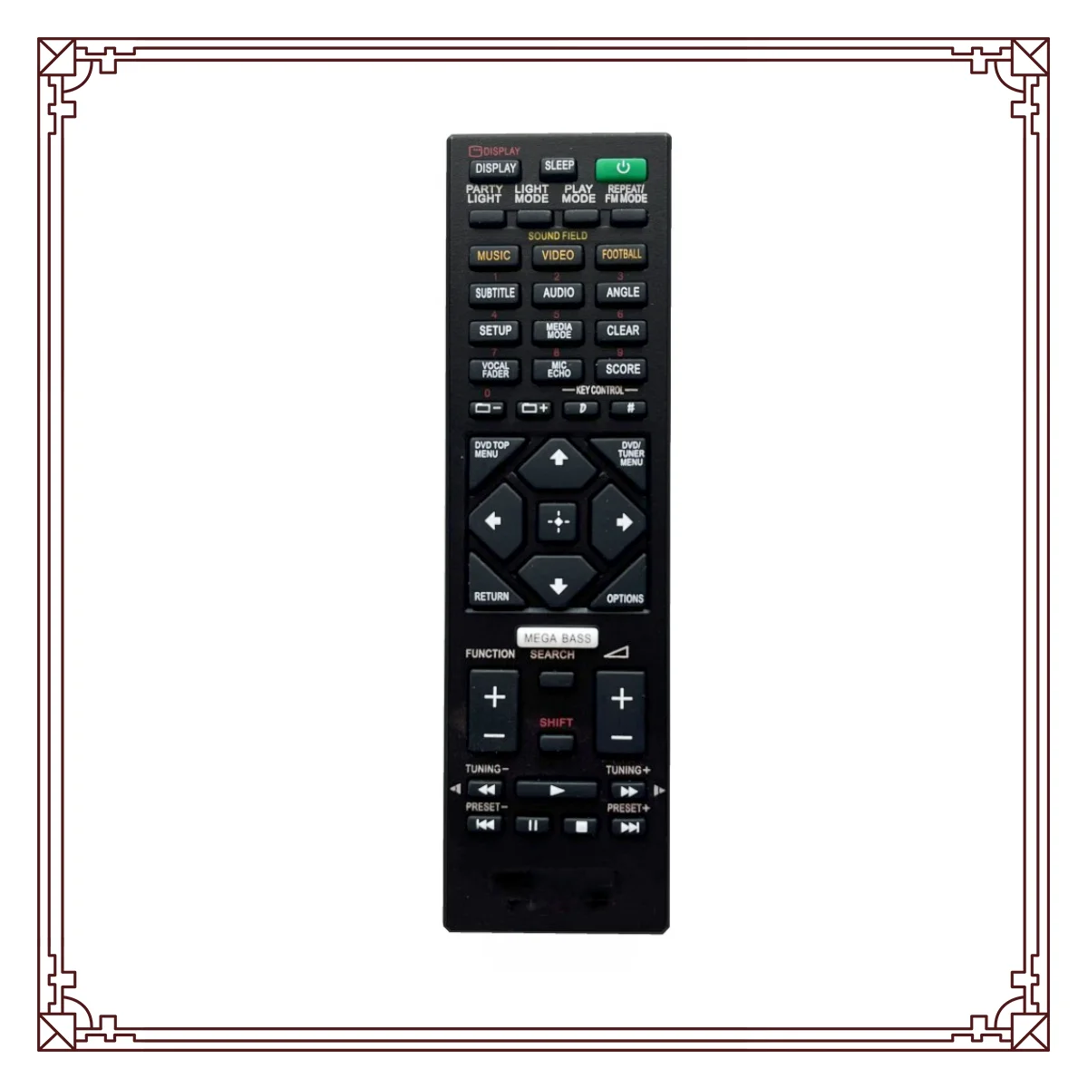 Novo controle remoto adequado para sistema de áudio doméstico Sony Hi Fi MHCV77DW MHC-V72D MHC-V77DW MHC-V81D MHCV72D