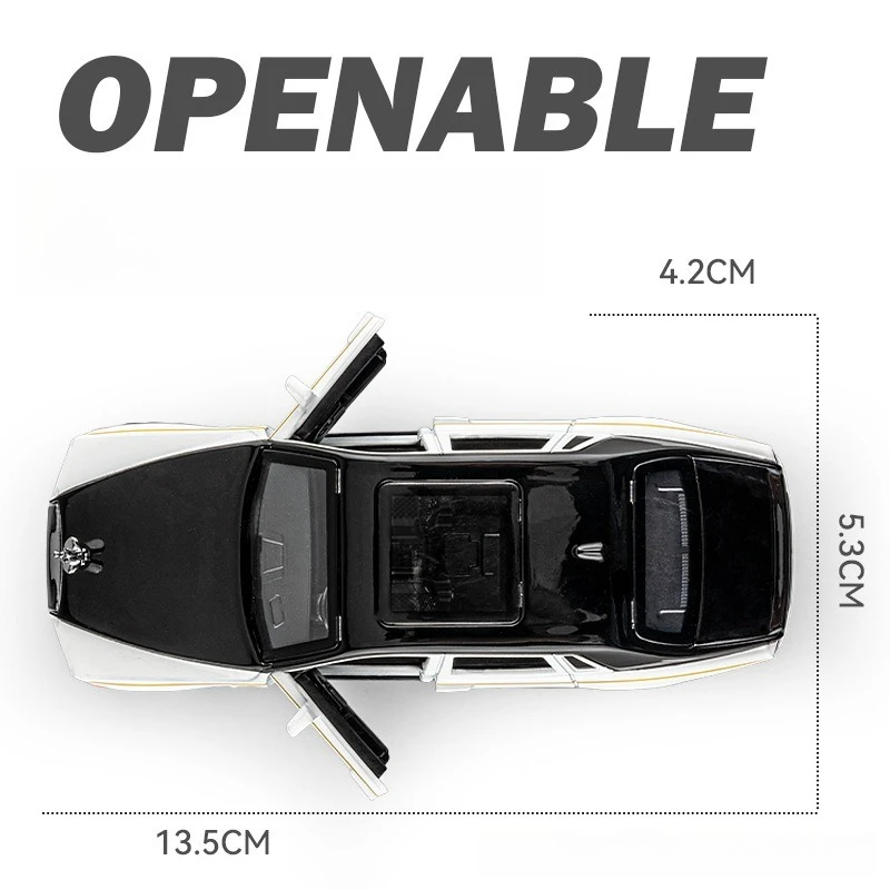 1:36 Rolls-Royce Phantom sedan Symulacja odlewu ze stopu metali Model samochodu Dźwięk Światło Kolekcja dla dzieci Zabawki Prezenty