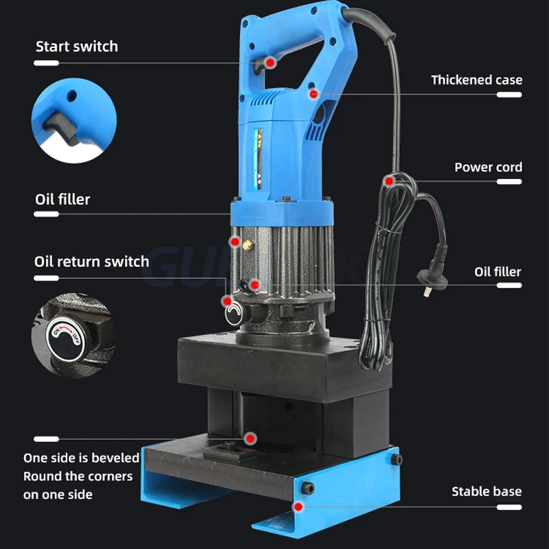 Portable Angle Steel Cutting Machine For Punching Machine Channel Steel Stainless Steel Electric Angle Steel Back Punching Tools