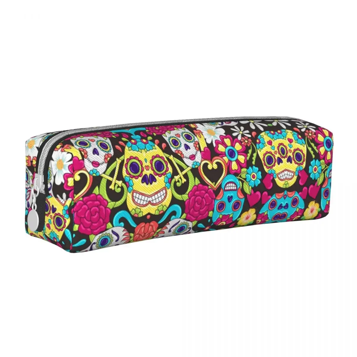 

Fashion Pencil Case Smile Sugar Skulls Skeleton Pouch Colorful Back To School Cases Girls Boys Supplie