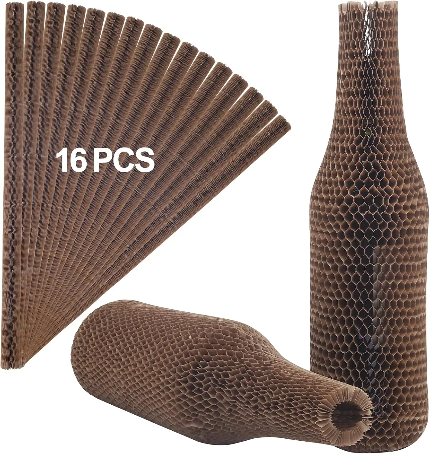 

Набор из 16 многоразовых защитных чехлов для винных бутылок из сотовой бумаги, небьющиеся дорожные сумки для вина для авиаперелетов