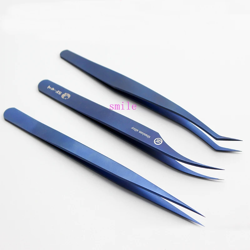 Straight Tip Hair Transfering Pinças, Eye Tweezers, Ferramentas Cosméticas