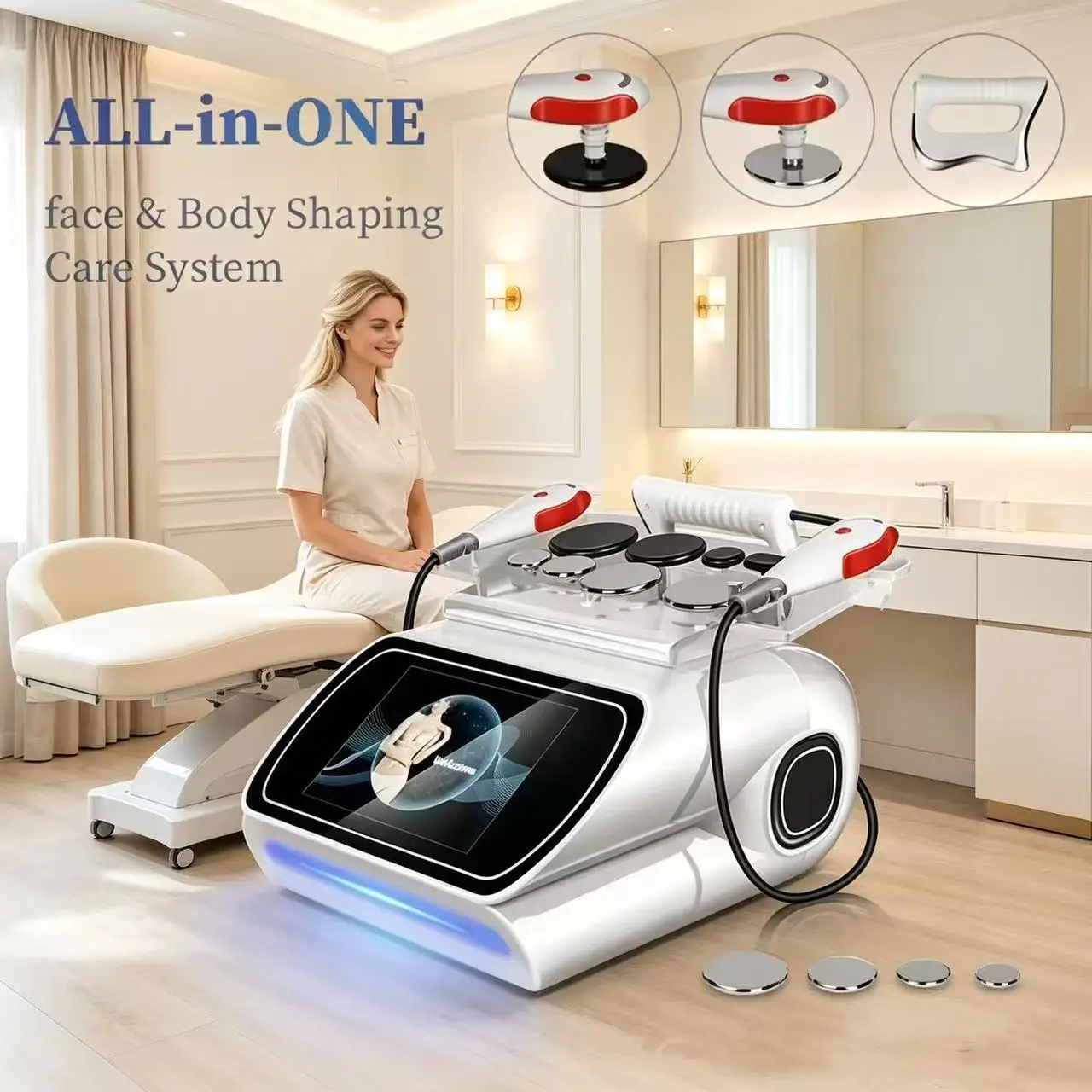 448KHz RF Diathermy Therapy Machine Body Slimming Skin Tightening Pain Relief Postpartum Beauty Device for Salon Home Use