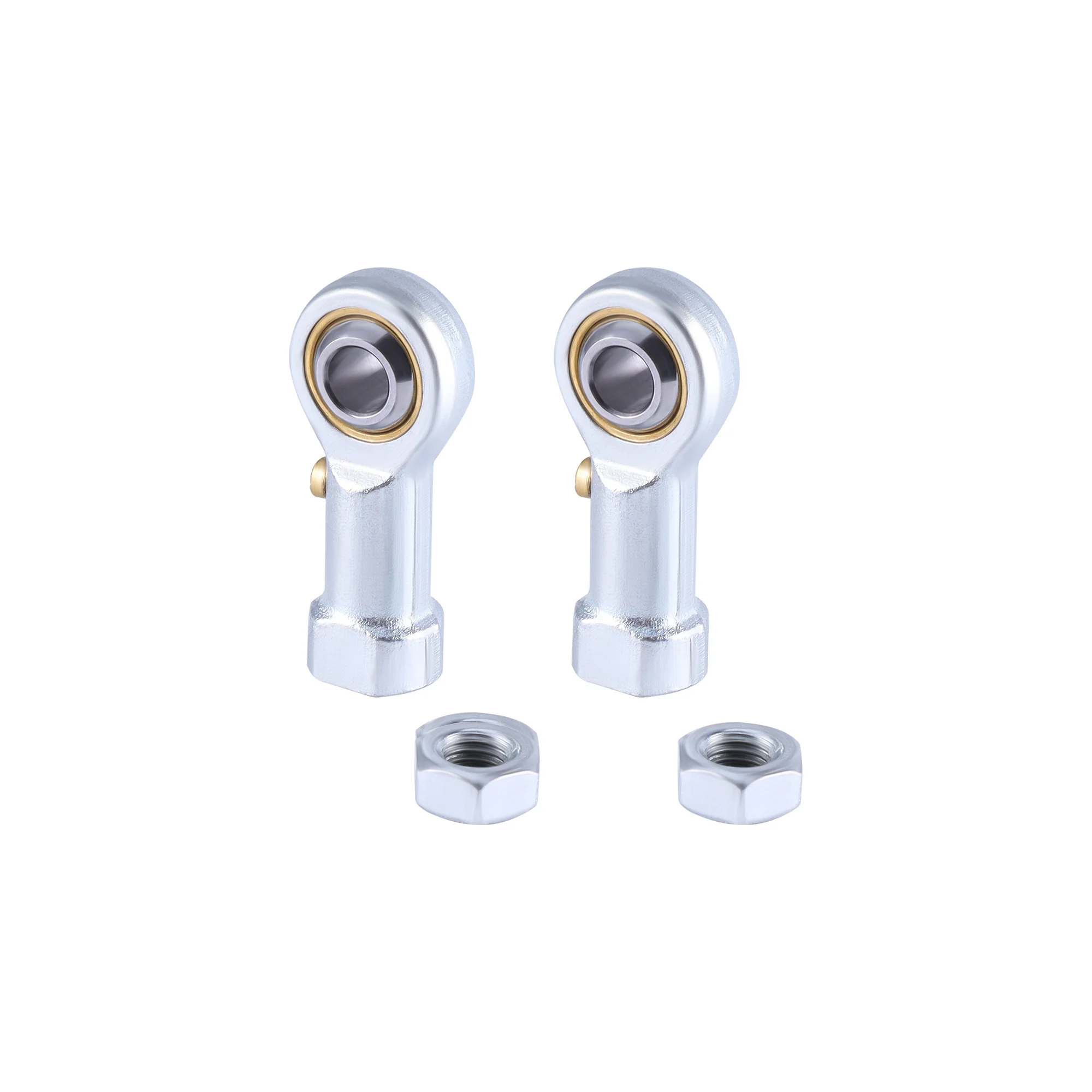 2pcs Ball Joint Metric Rod End Bearing With Nut 1/4-28 Right Hand Thread Rod End Joint Bearing