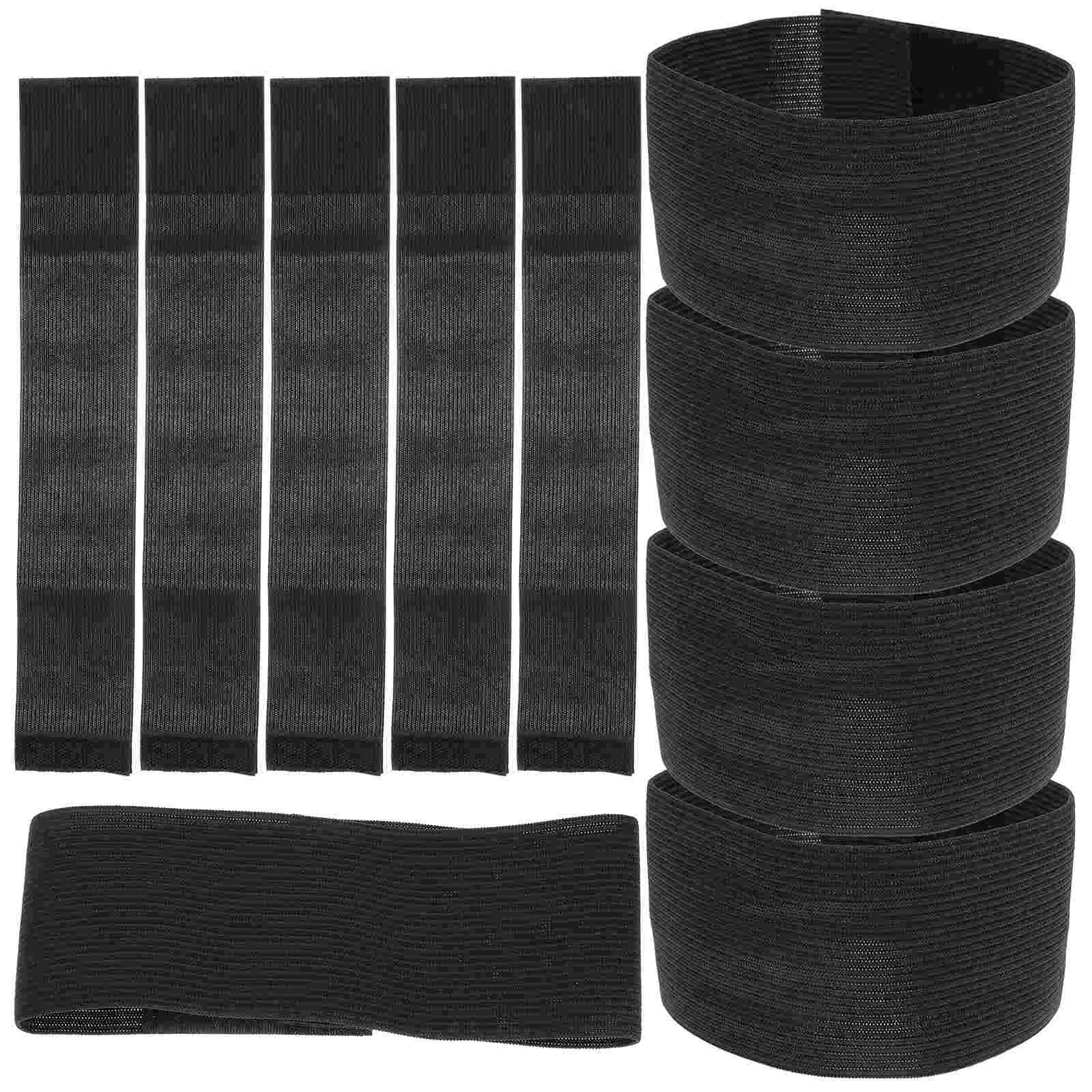 10 Pcs Mourning Bands Funeral Armbands Police Memorial Respect Football Elastic 10pcs (5*30cm ( Style)) Memory for Black