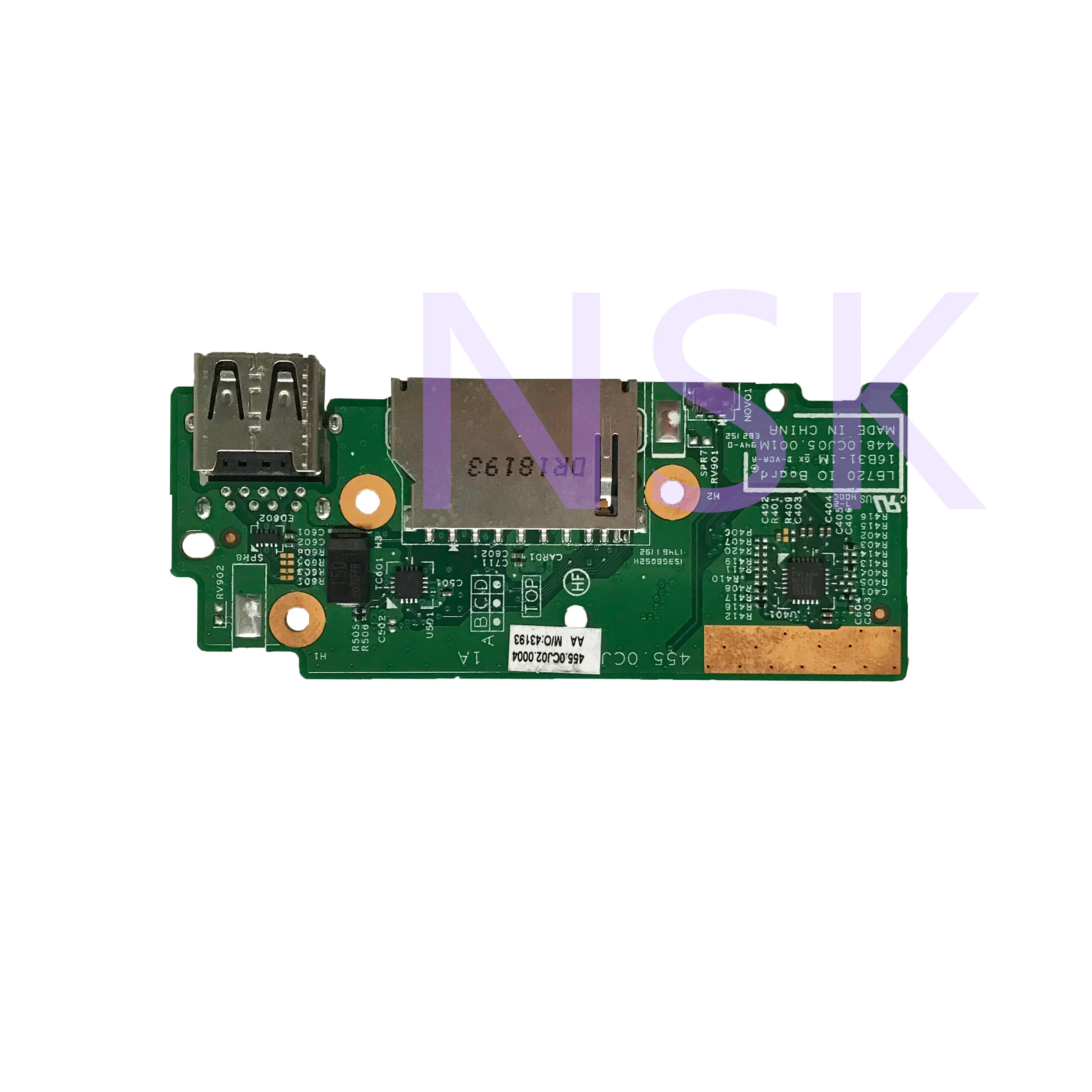 Genuine FOR LENOVO Ideapad 720-15IKB USB CARD READER BOARD W CABLE 5C50P26304 100% Spot Test OK