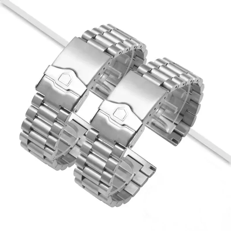 316L Stainless Steel Watch Accessories Band 22MM 20MM Silver Solid Links Bracelet Fit For Tag Heuer Carrera F1 Men Watch Straps