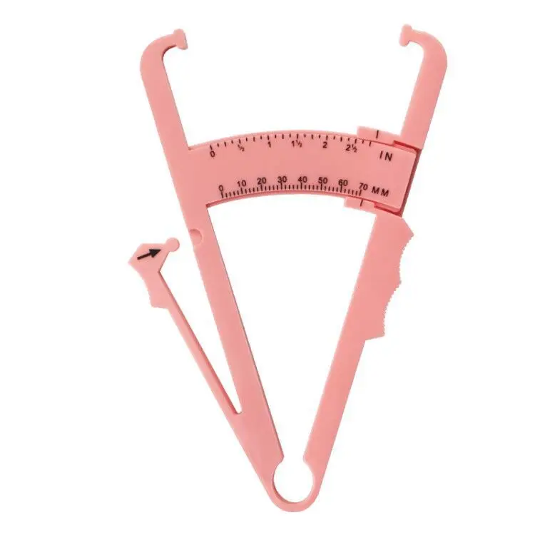 Skin Fold Calipers Fat Clips Fat Thickness Measurement Personal Trainer Body Fat Caliper with Printed Dual Scales Anti-Slip