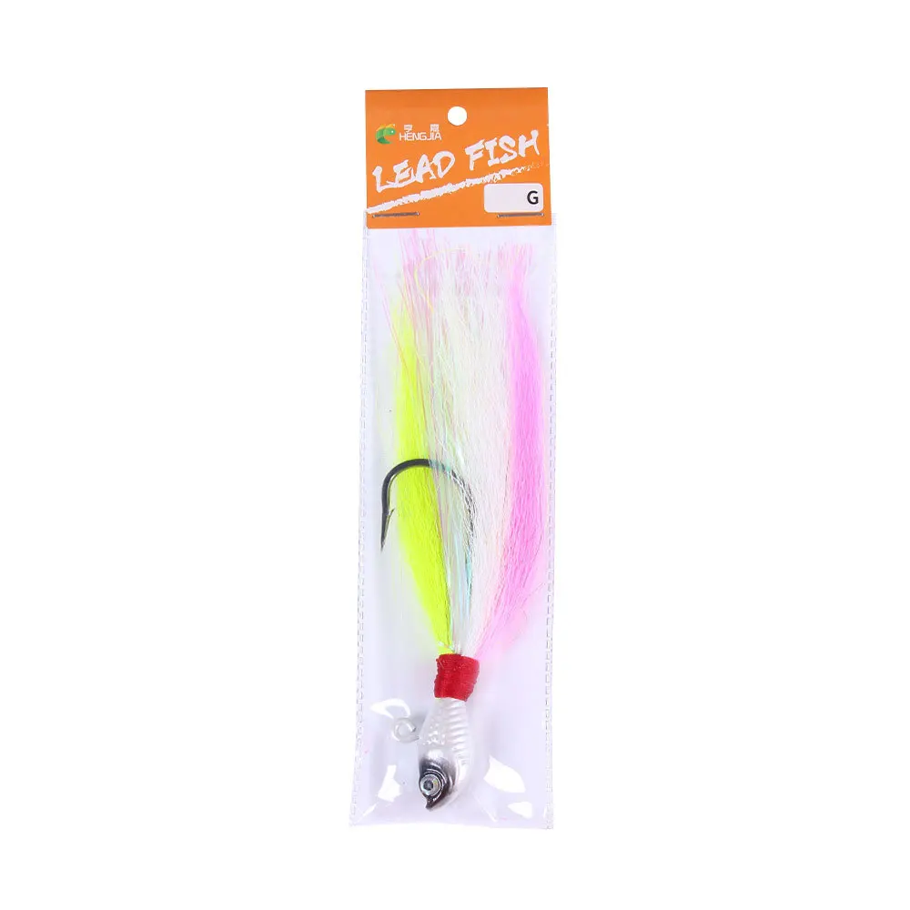 Bucktail Jigs 7g 10g 14g 21g 28g 42g 56g 82g Metal Jig Hook Saltwater Jigging Lure Jigs Bait For Mahi Marlin Waho Tuna Fishing