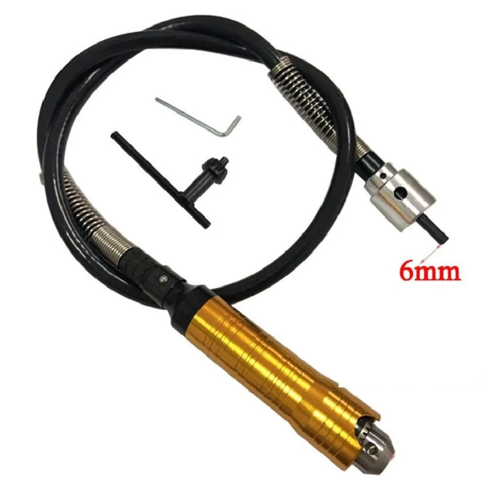 6.5mm Flex Shaft Adapter Rubber Handle Flexible Extension Tube Rotary Grinder Tool Multifunctional Stainless Steel
