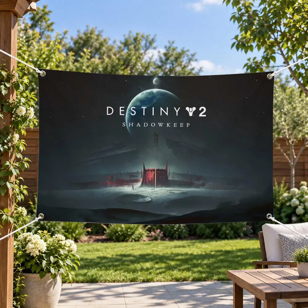 Movie Destiny 2 Flags Aesthetic Wall Tapestry Printed Wall Hanging Living Room Party Outdoor Decor