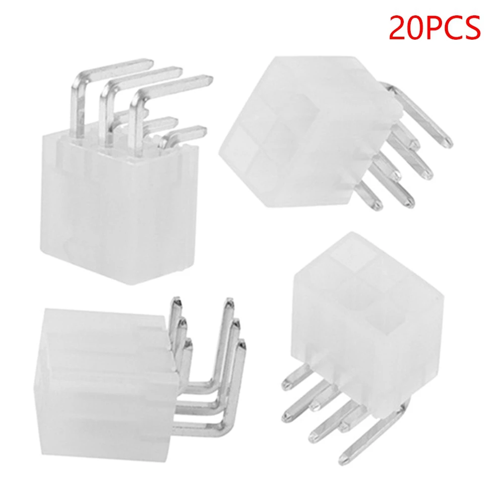 20Pcs 6Pin 4.2mm Curved Needle Terminals Connector 2X3P Female for Computer Graphics Card Gpu Pci-E Pcie Power Connector