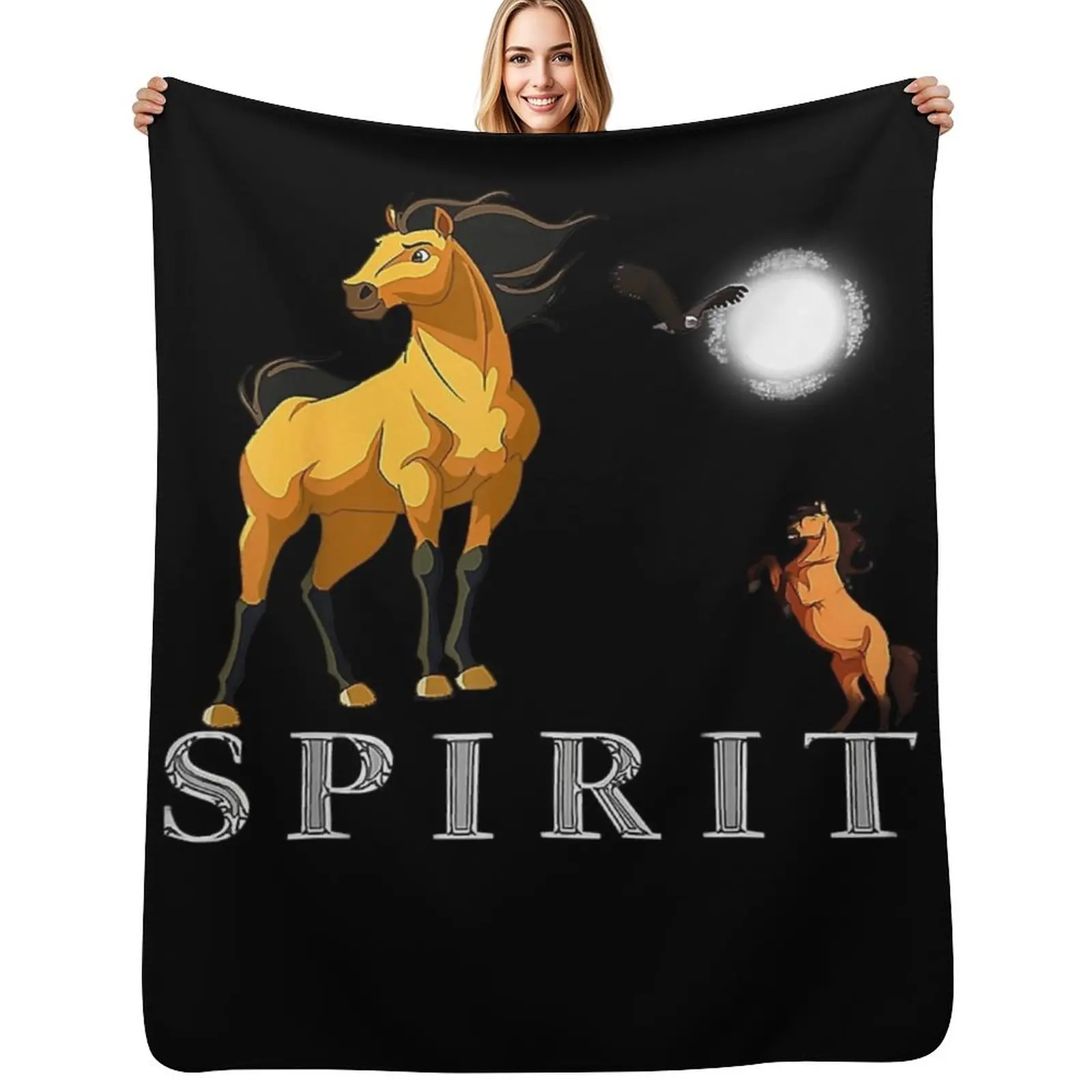 

Spirits Stallions of the Cimarrons Premium T-Shirt Throw Blanket funny gift Baby christmas decoration Blanket