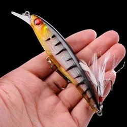 1PCS Laser Minnow Fishing Lure 11CM 13G Pesca Hooks Fish Wobbler Tackle Crankbait Artificial Japan Hard Bait Swimbait