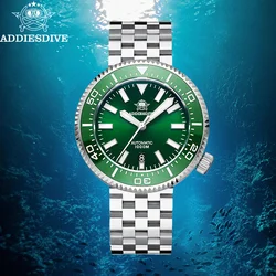 ADDIESDIVE Dive Watch 1000m Waterproof Luxury Sapphire Mens Watch BGW9 Luminous Stainless Steel Automatic Mechanical Diver Watch