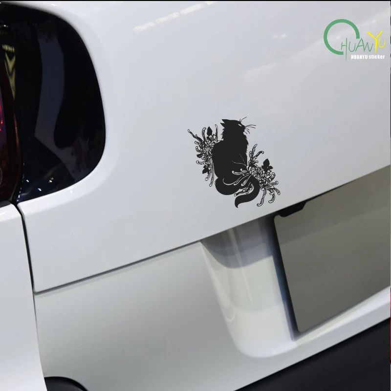 Electric car decals waterproof sun protection decoration small kitten car body decals large area scratches cover up battery car