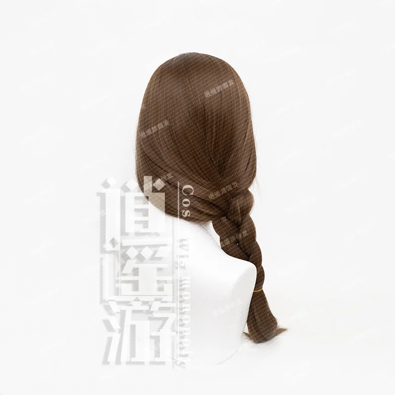 Wig Cosplay primess Fiona, wig permainan identitas V 65CM coklat tahan panas rambut sintetis pesta Halloween Anime Cosplay + topi Wig