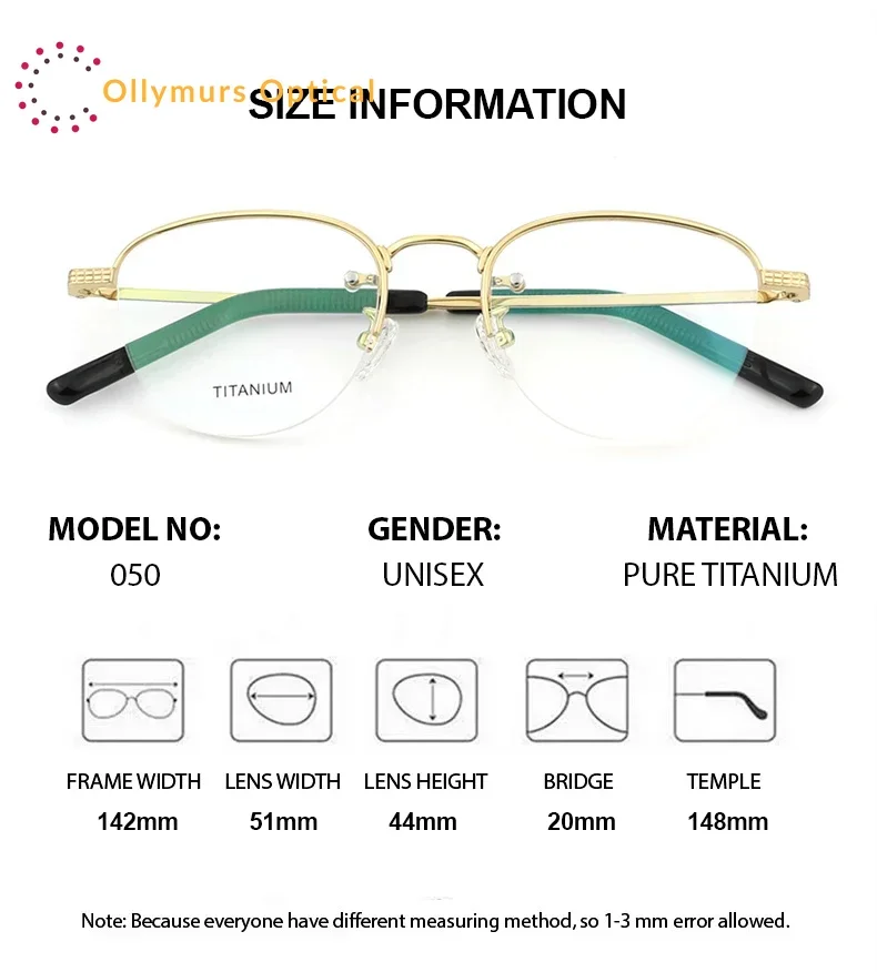 Braz وصفة طبية نظارات التيتانيوم النقي فائقة الجودة النظارات البصرية الرجال النساء نظارات دائرية موضة قصر النظر ناقص عدسة #6