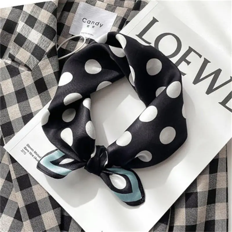 Fashionable Silk Scarves for Woman 53*53cm Multi-purpose Small Kerchief Spring Summer Sun Protection Neckerchief
