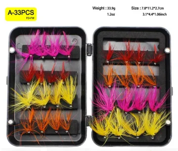 

Fly Fishing Flies, Fishing Lures Assortment Kit With Storage Box, Fly Fishing Lures, Dry Wet Flies Topwater Fishing Baits Kit