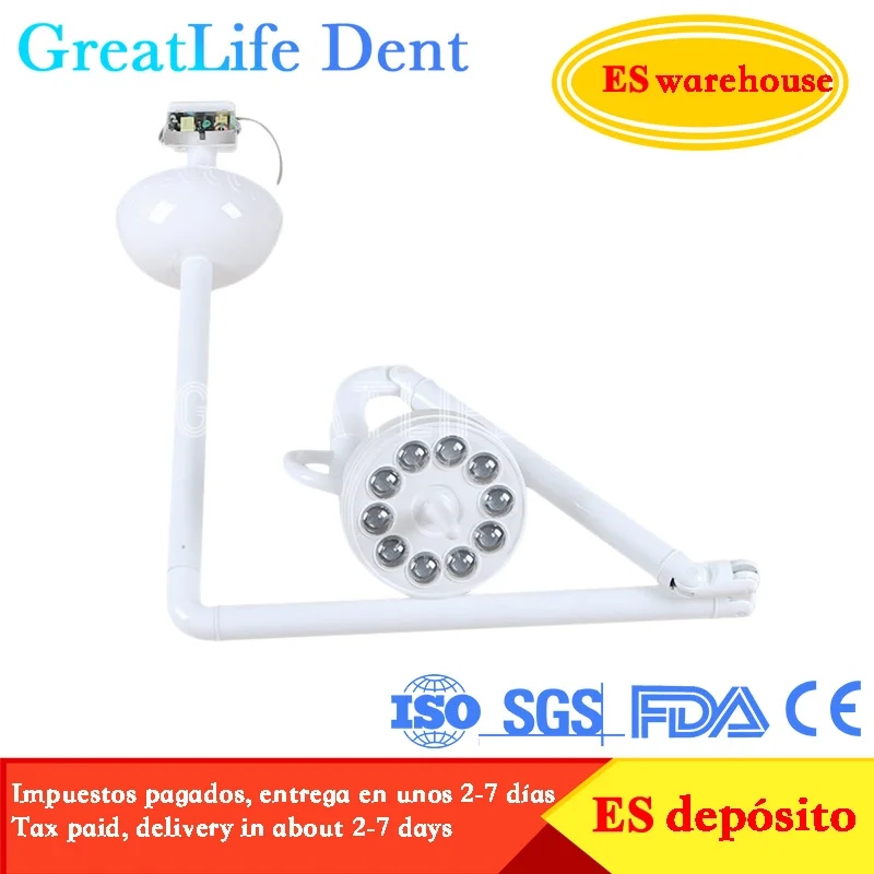 

GreatLife Dent Cold Light 36w Ceiling Mount Medical Examination Shadowless Surgical Ceiling Dental Led Lamp Light