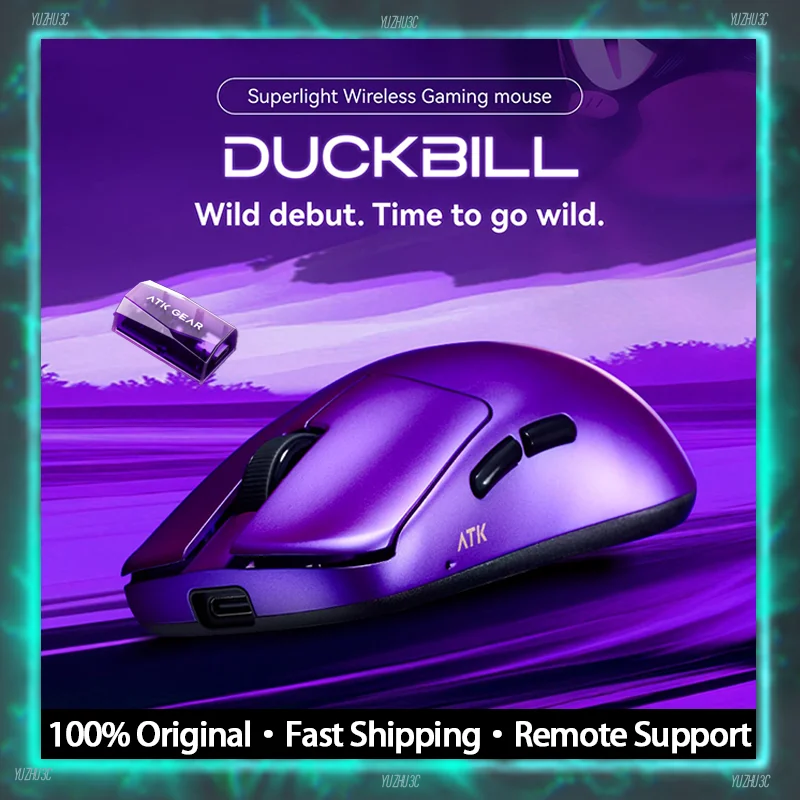 ATK Blazing Sky Duckbill Wireless Mouse PAW3950 Ultra Nordic 54H20 125-8000Hz Polling Rate 46g Ice-Feel Coating Low Latency