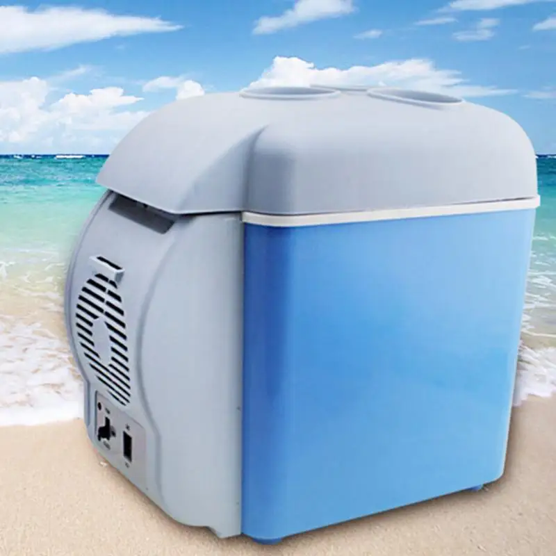 12V Portable Mini Car Refrigerator 7.5L Vehicle Hot And Cold Camping Fridge Auto Freezer Insulation Box Car Electronic Devices