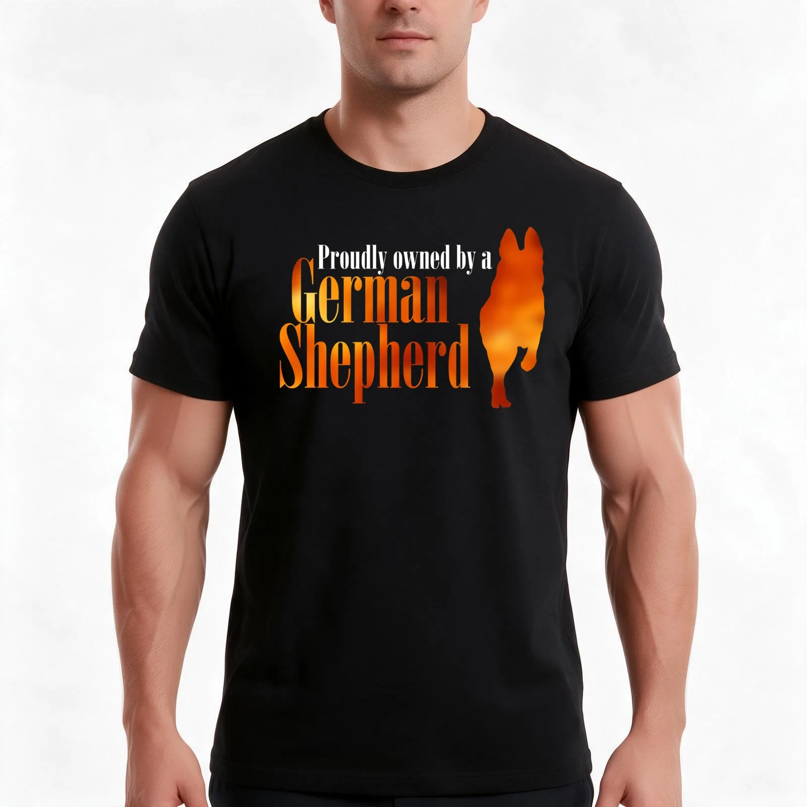 Proudly Owned by a German Shepherd T-Shirt Summer Casual Cotton Tee Oversized Streetwear Tops Vintage Graphic Print