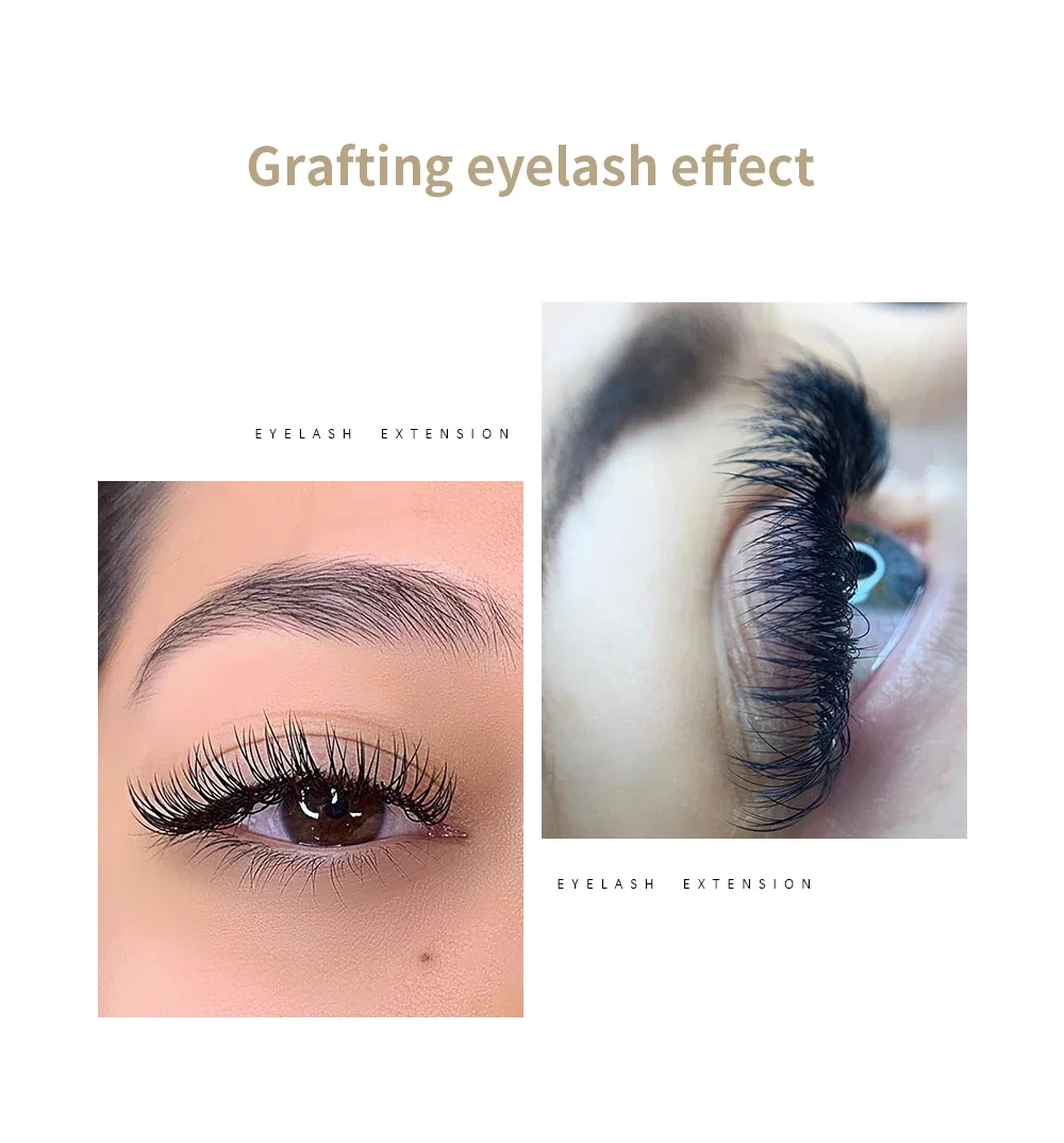 GAHAMACA Classic Individual Eyelash C/CC/D Curl Premade Classic Lashes Extensions Natural Soft Faux Cils Professional Cosmetics