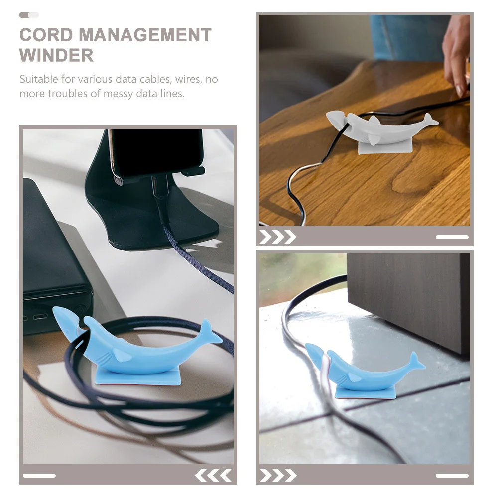 

2Pcs Cable Organizer Silicone Charging Cord Winders Household Cord Holder Cable Management Clips Self Adhesive Wall Mount
