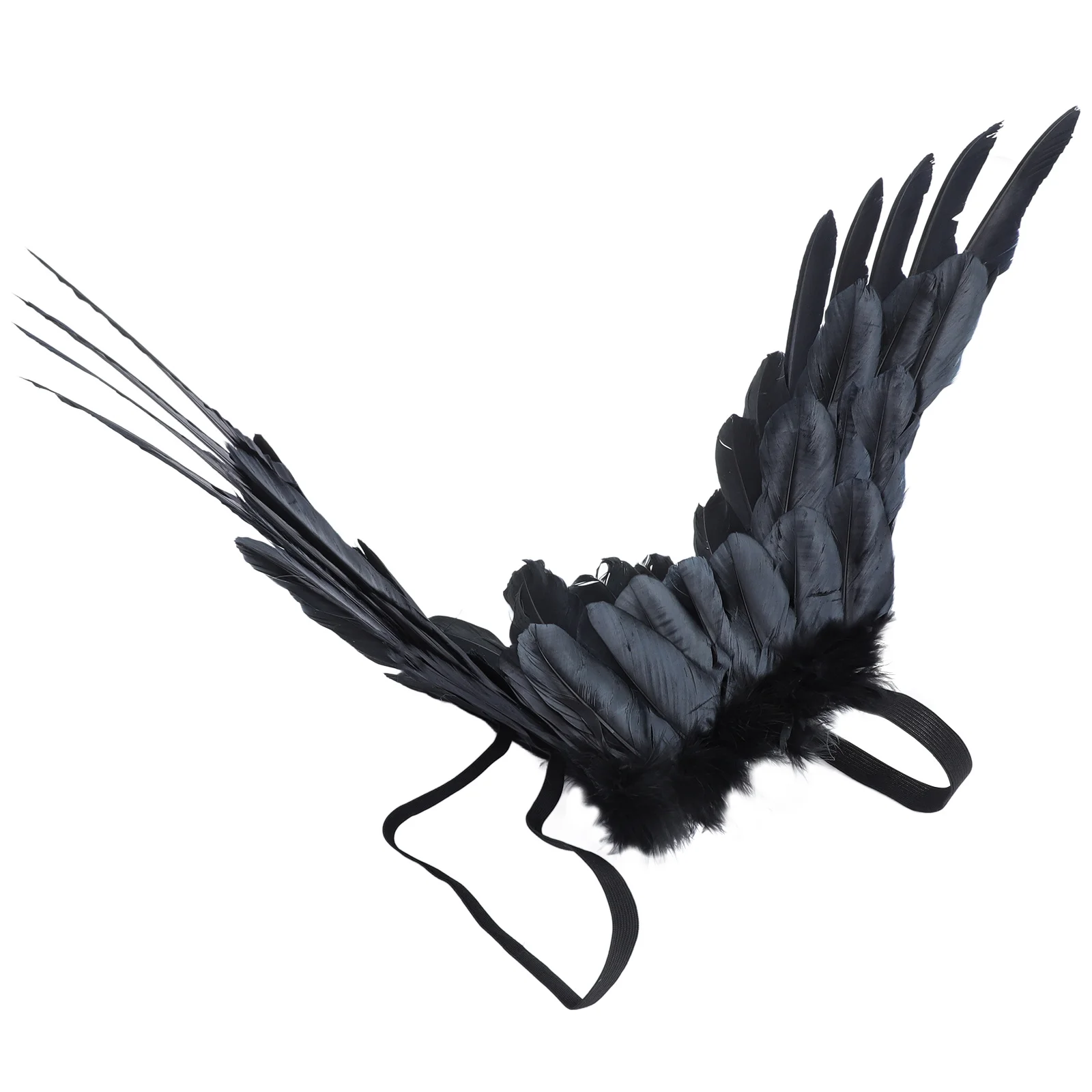 Black Halloween Cosplay Performance Prop Decoration Elastic Swallows Wings for Kids Children