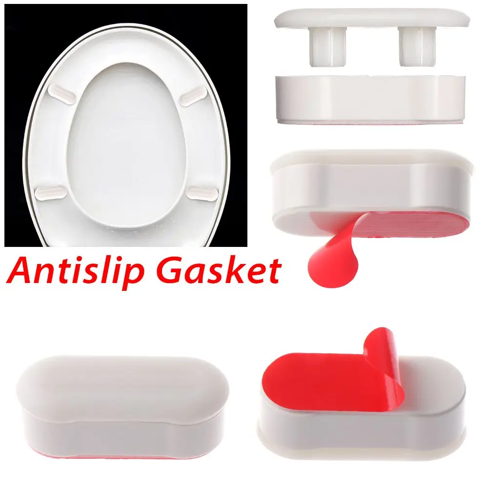 4Pcs/lot New Rubber Cover Increase The Height Self-adhesive Antislip Gasket Bumper Cushioning Pads Toilet Seat Sticker